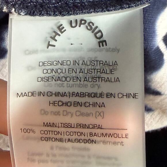 The Upside Revolve Tie Dye Long John Pants Small/6 Indigo Loungewear Comfort NWT - Picture 10 of 11